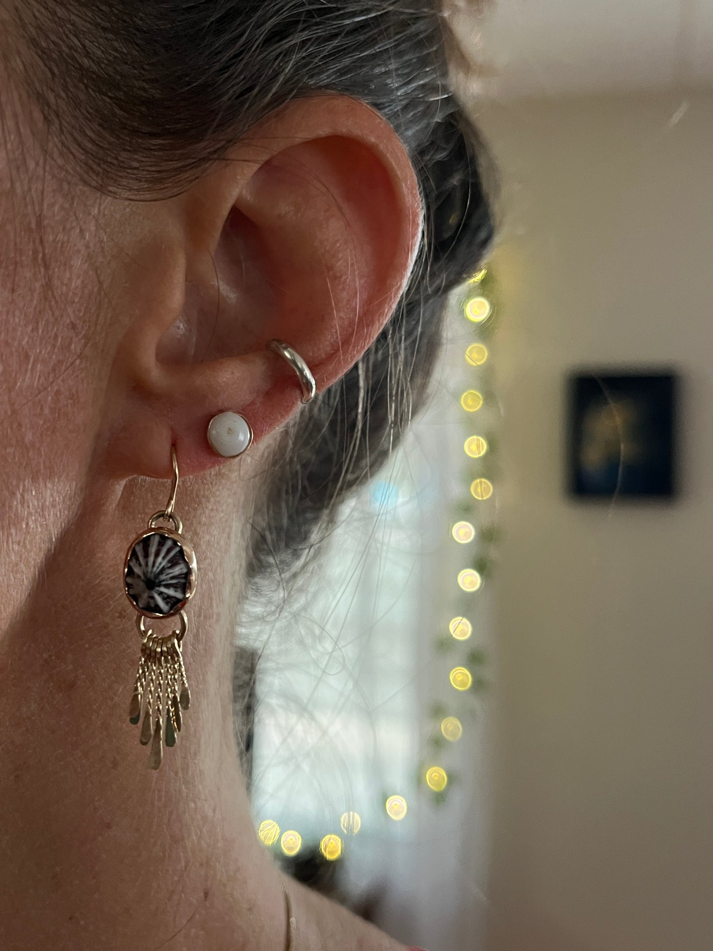 14k gf Mini Puka Shell Studs