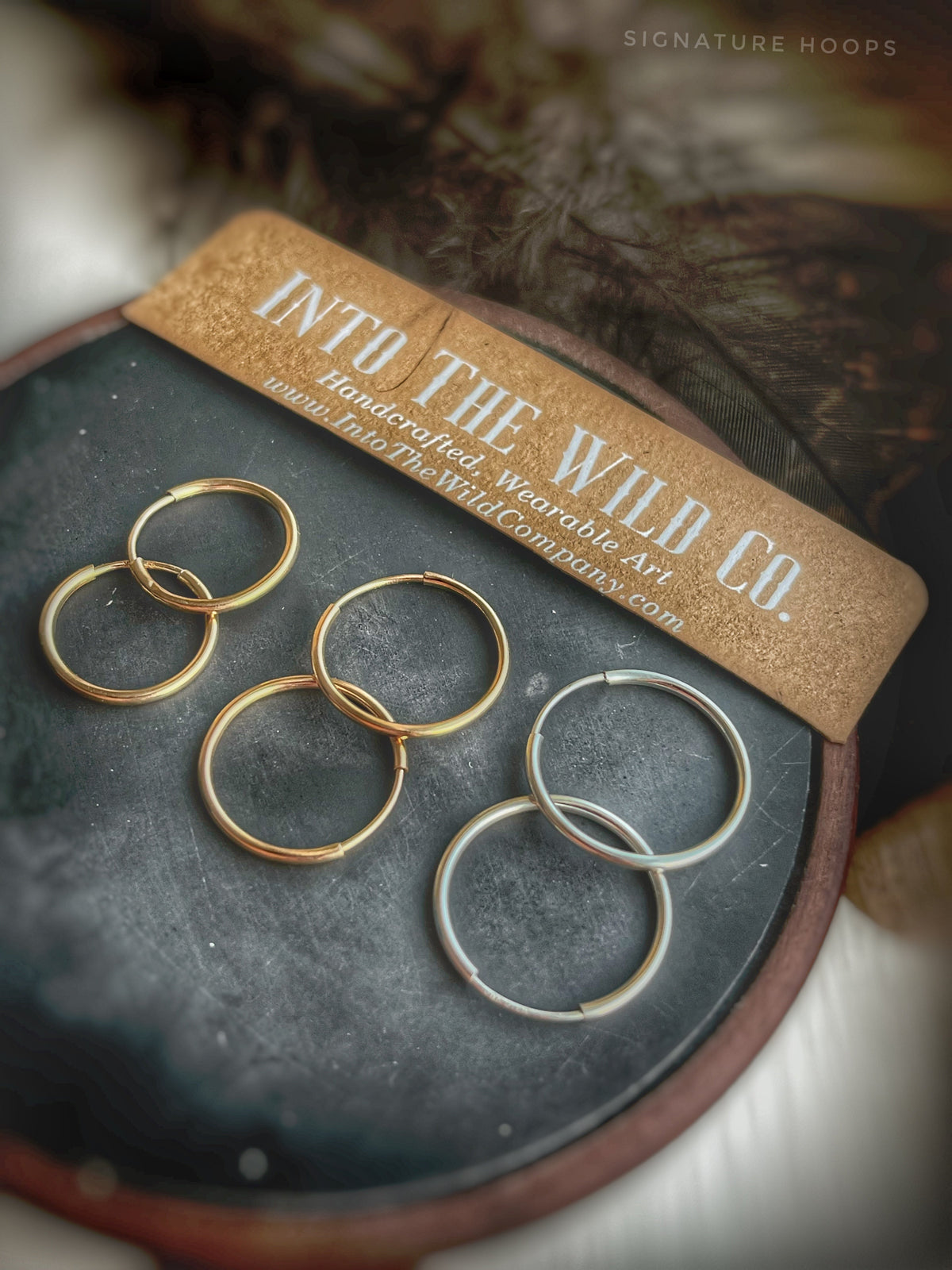 Signature Gold Hoops