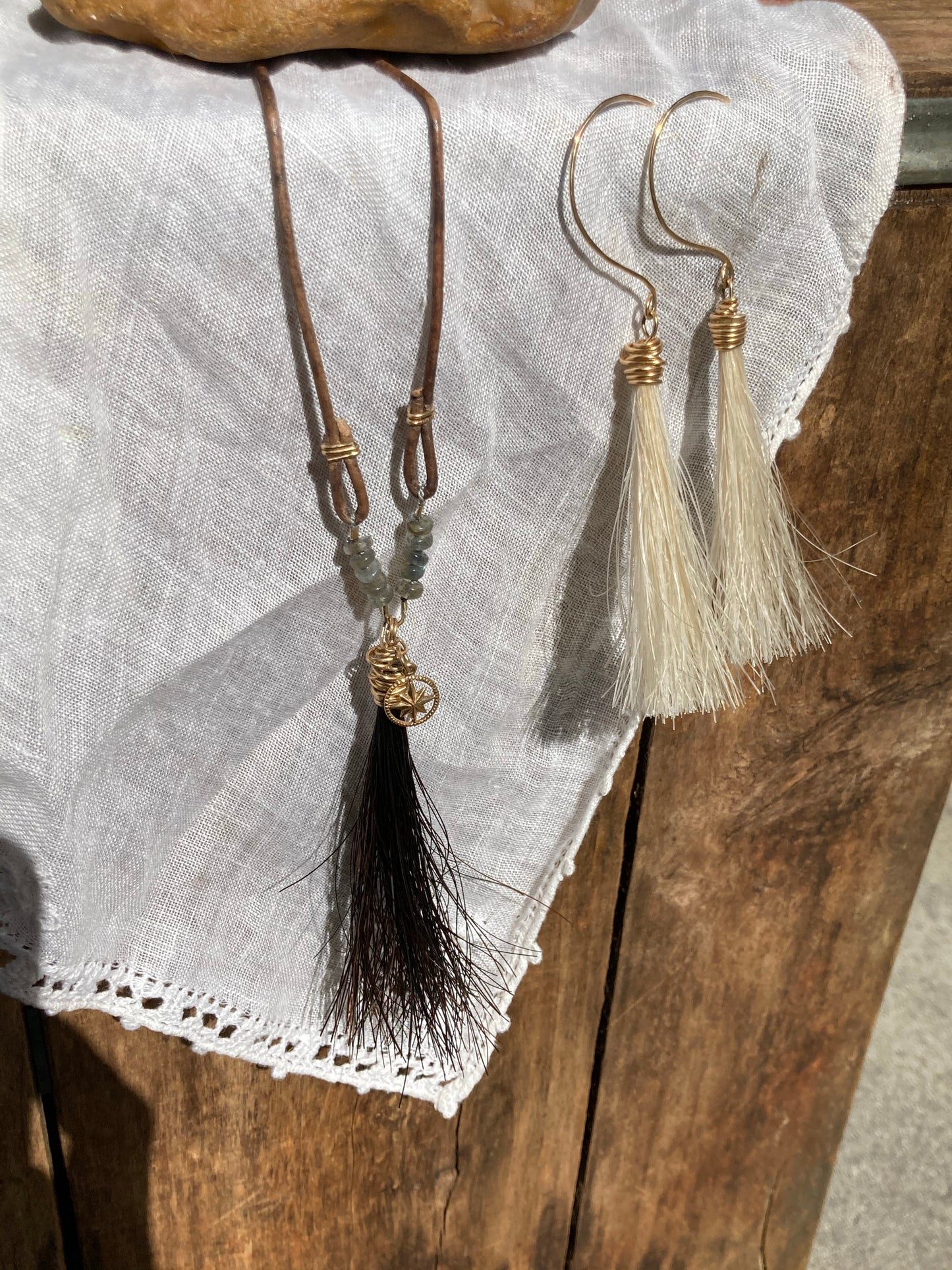 Horsehair Tassel Earrings