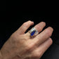 Mixed Metal Cobalt Blue Mermaid Tear Ring