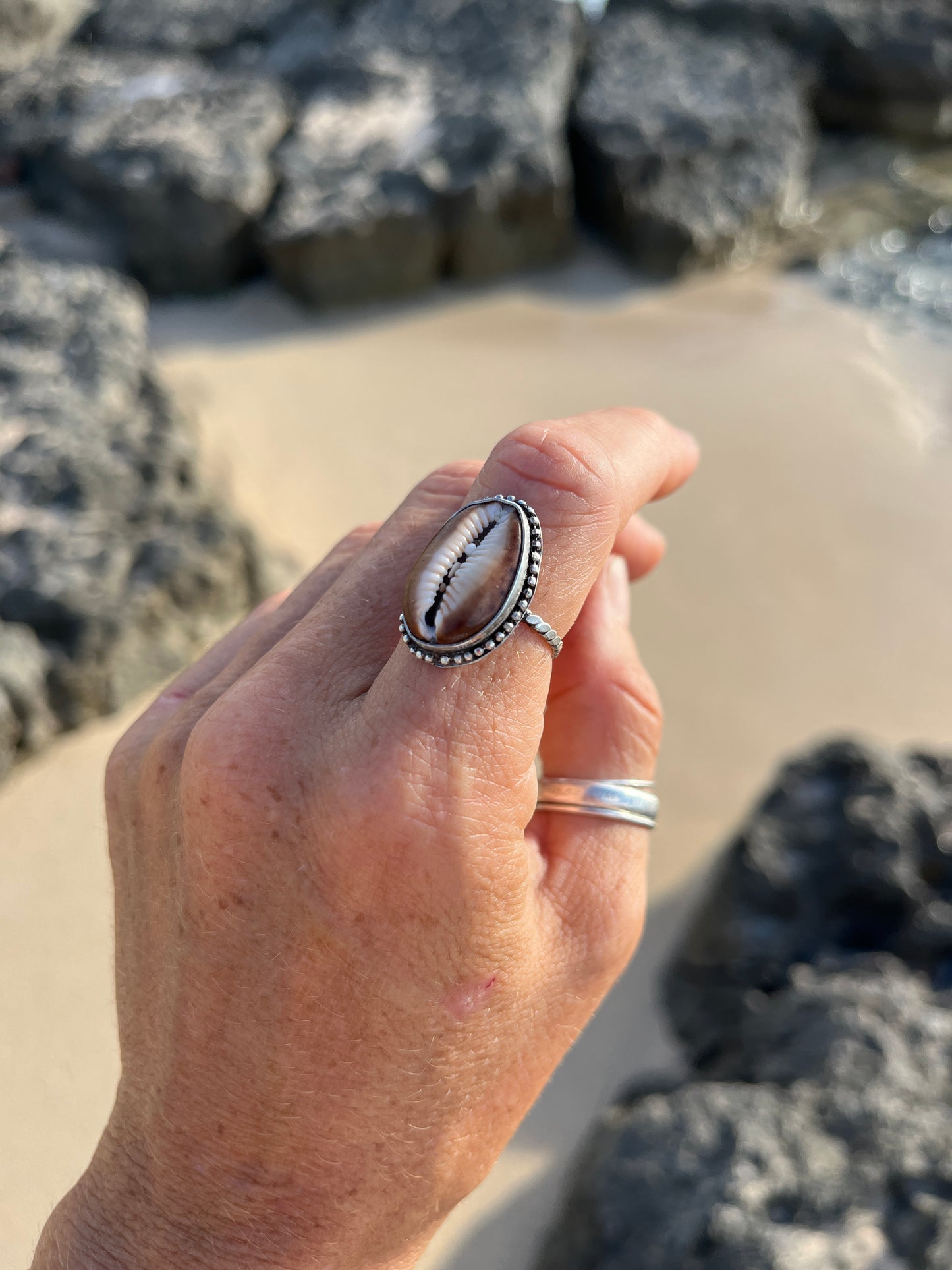 Hawaiian Cowrie Shell Ring MTO