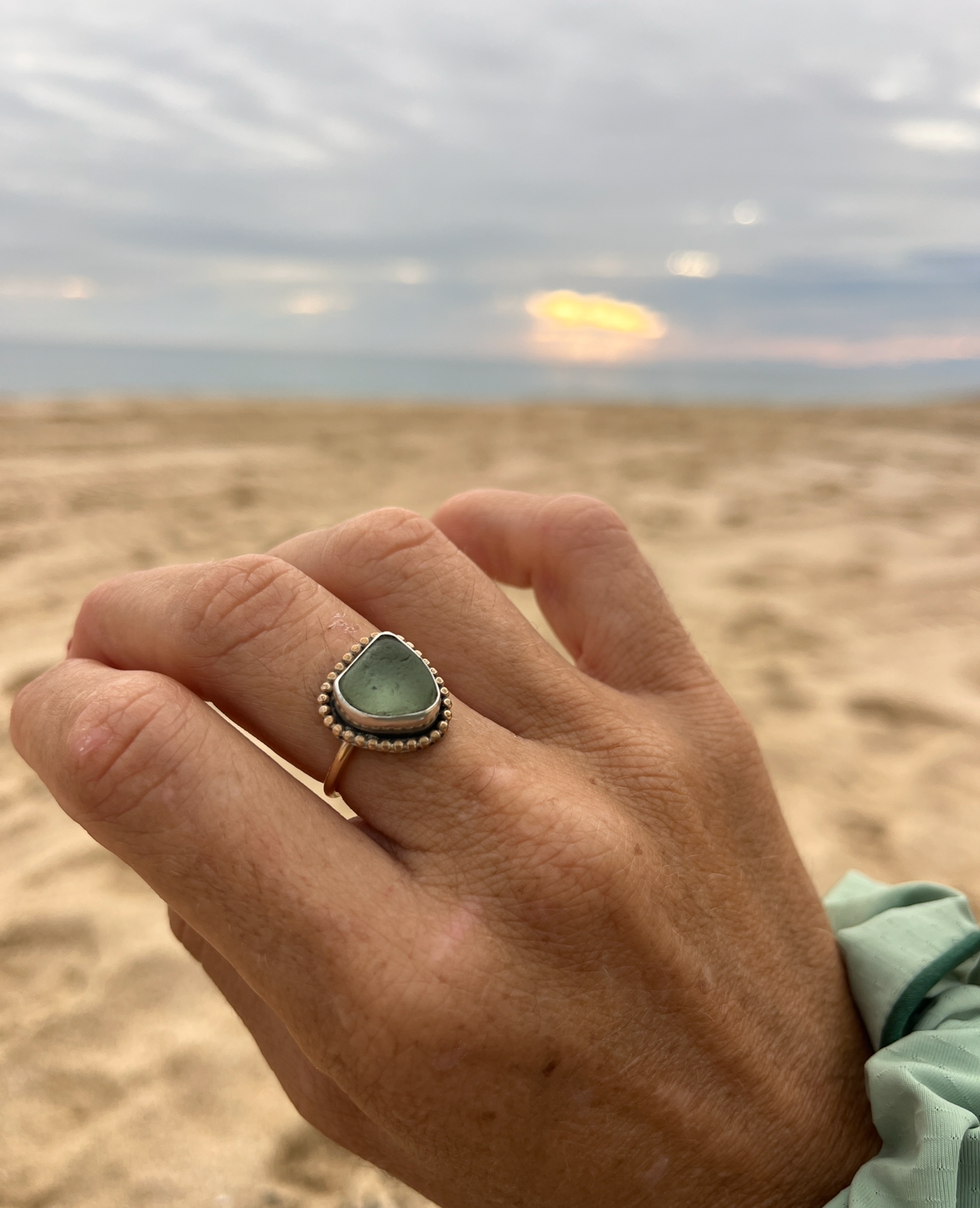 Mixed Metal Mermaid Tear Ring