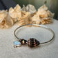 Sterling Opal x Tahitian Keshi Pearl x Chaldean Cone Shell Bangle