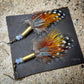 Feather + Recycled Casing Earrings