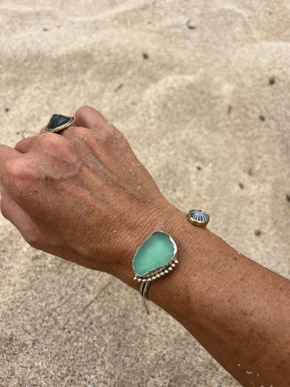 Bar Harbor Sea Glass Cuff