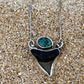 Hand Forged Shark Tooth & Turquoise Necklace