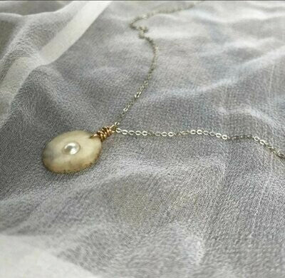 Signature Mixed Metal Pearl or Gemstone Inlaid Antler Necklace