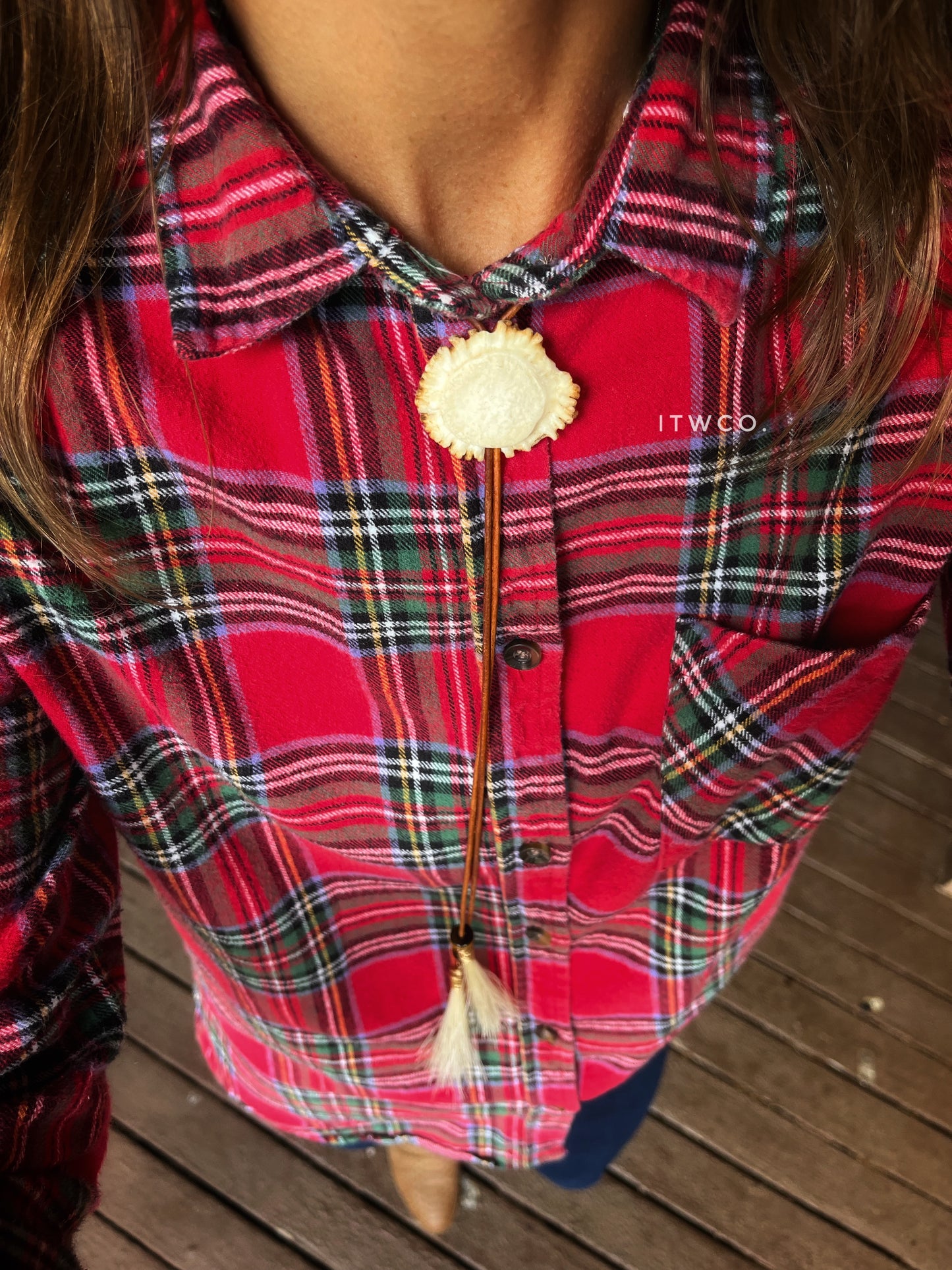 Signature Whitetail Burr Bolo Tie | gemstone x horsehair CUSTOM