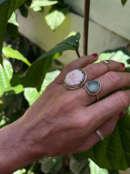 Mixed Metal Mermaid Tear Ring MTO