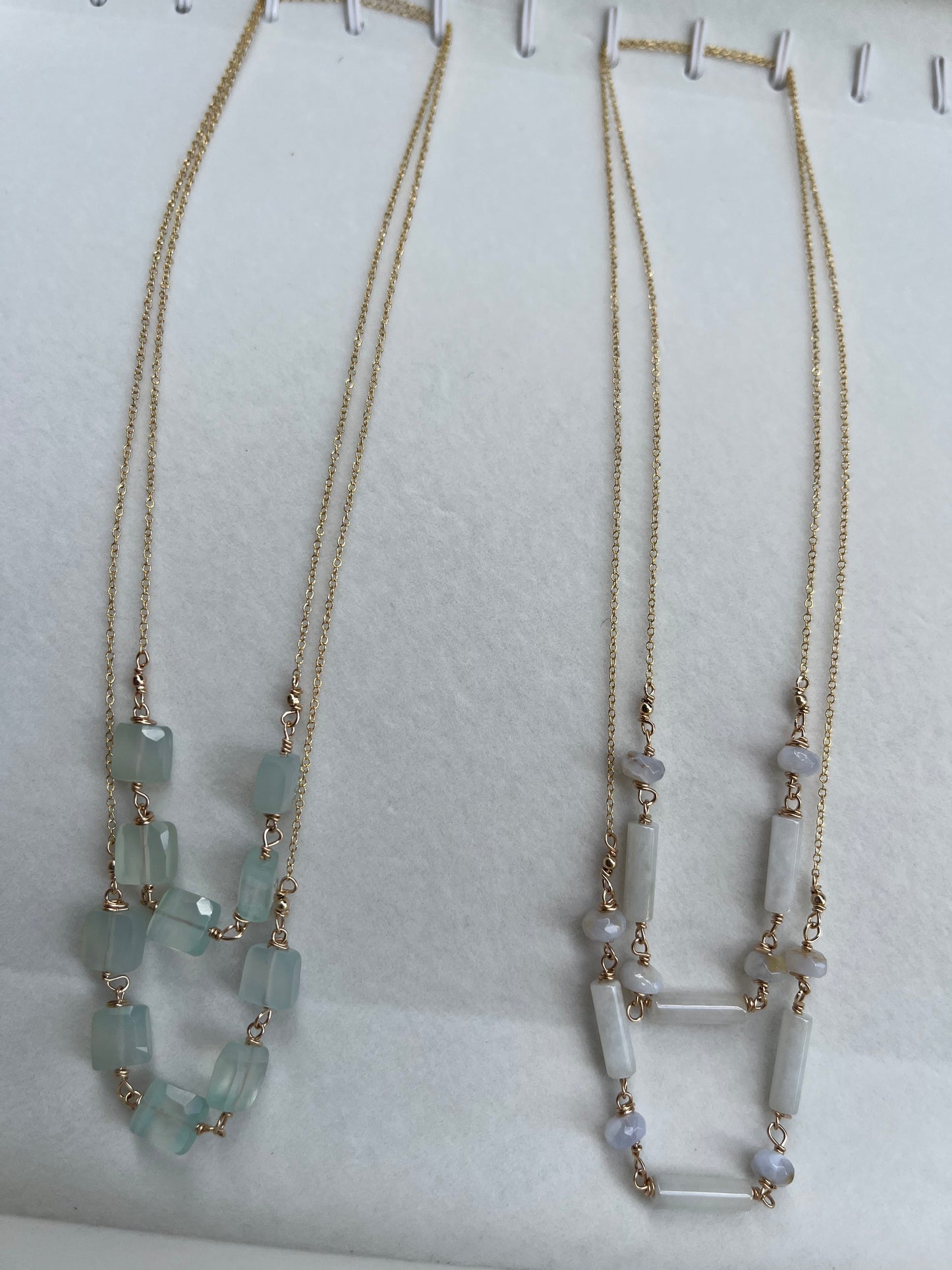 Peru Blue Chalcedony Necklace