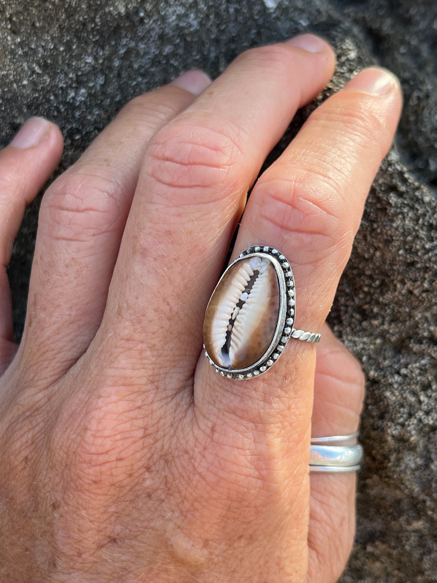 Hawaiian Cowrie Shell Ring MTO