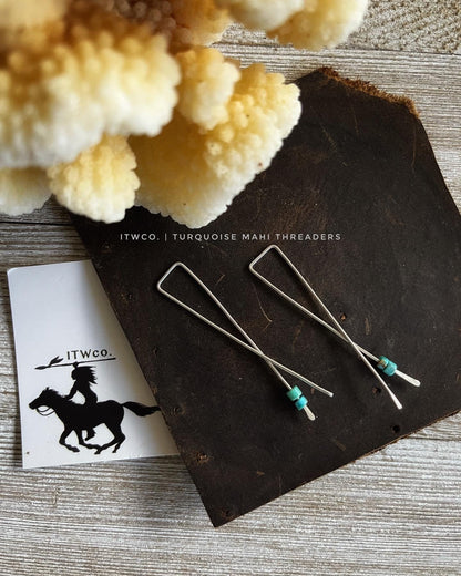 faith threader earrings | turquoise mahi  ♢ rts