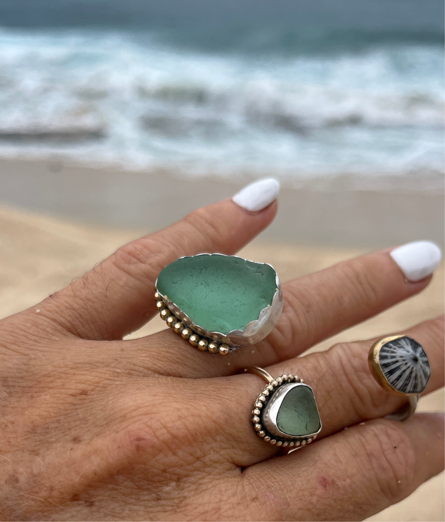 Bar Harbor Sea Glass Cuff RTS