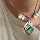 Chrysoprase Mixed Metal Necklace