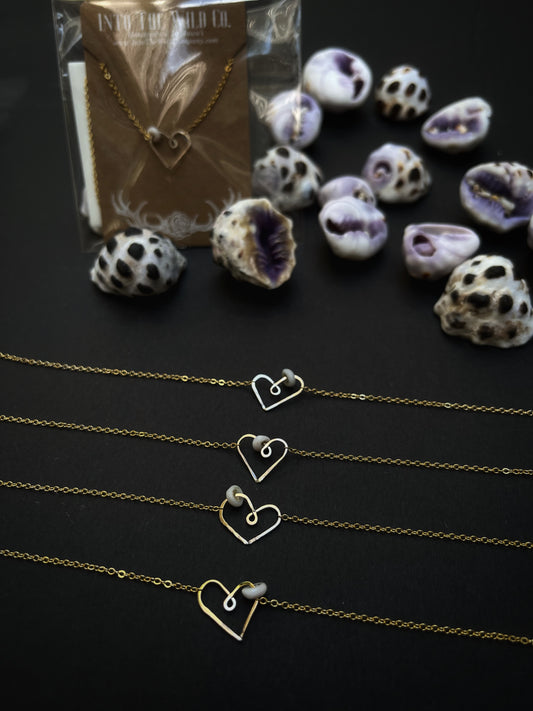 Hammered Heart x Puka Shell Bracelet