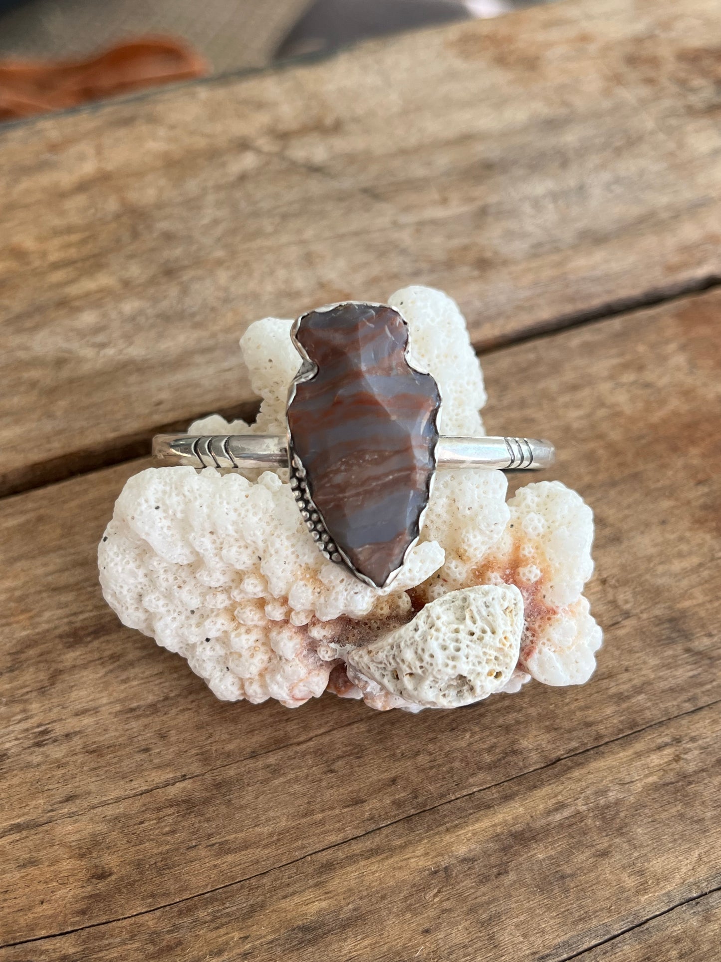 Hand-Forged Arrowhead Cuff Bracelet