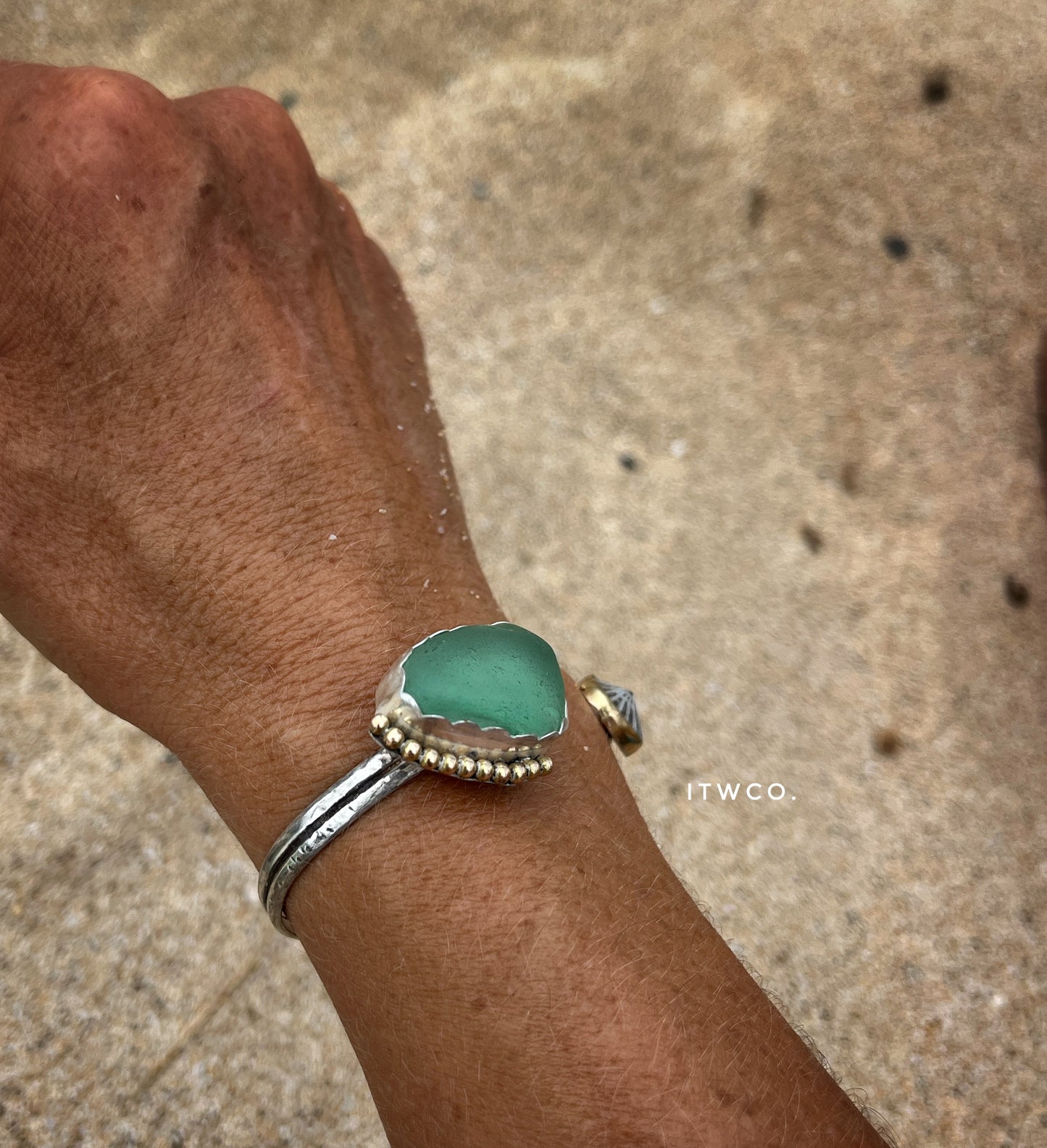 Bar Harbor Sea Glass Cuff RTS