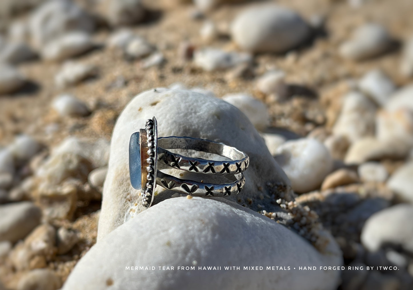 Periwinkle Mermaid Tear Ring