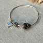 Sterling Opal x Tahitian Keshi Pearl x Chaldean Cone Shell Bangle