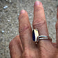 Mixed Metal Cobalt Blue Mermaid Tear Ring