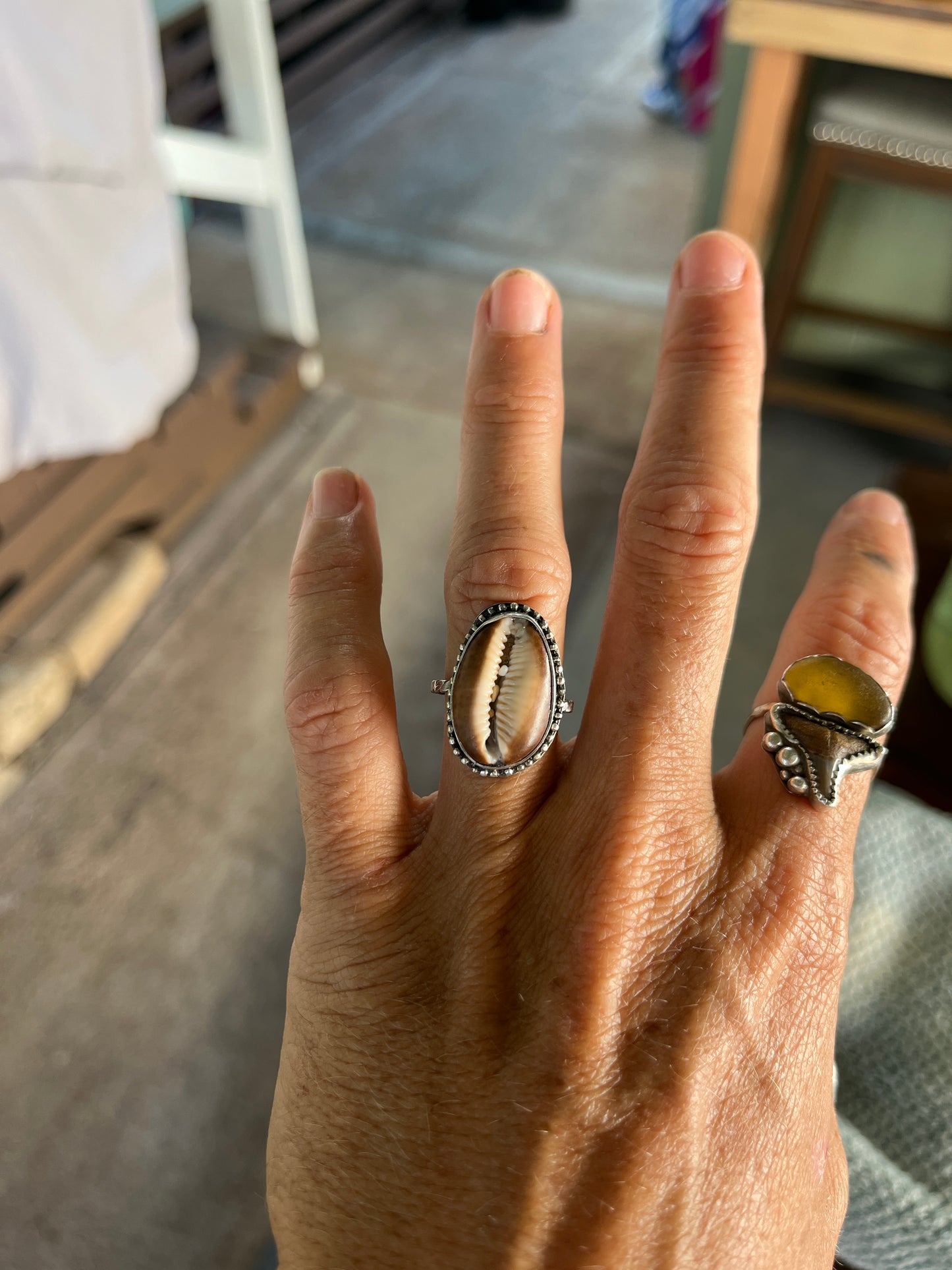 Hawaiian Cowrie Shell Ring MTO