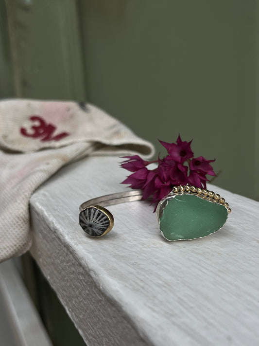 Bar Harbor Sea Glass Cuff