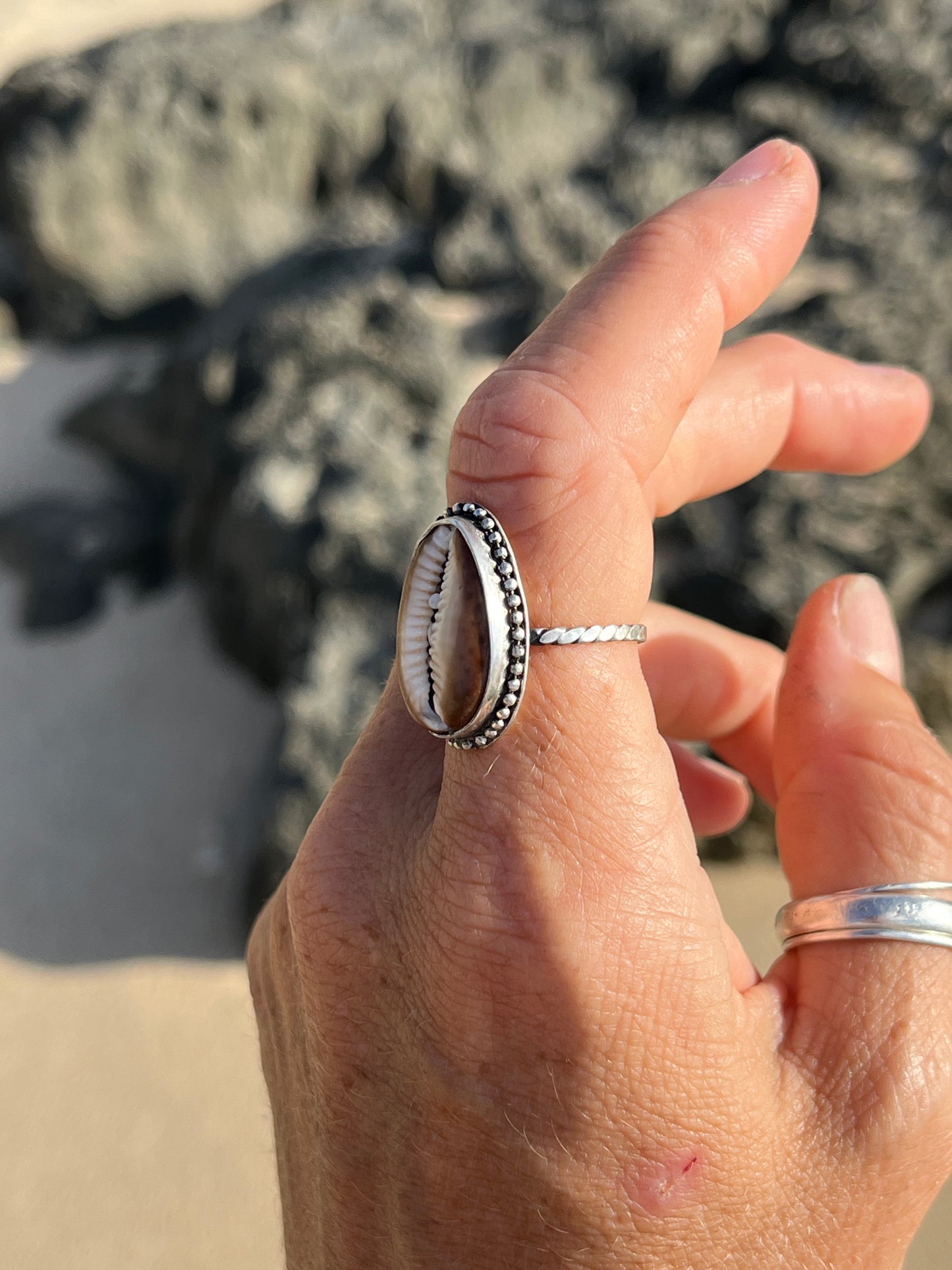 Hawaiian Cowrie Shell Ring MTO