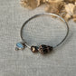 Sterling Opal x Tahitian Keshi Pearl x Chaldean Cone Shell Bangle
