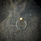 Mixed Metal Cobalt Blue Mermaid Tear Ring