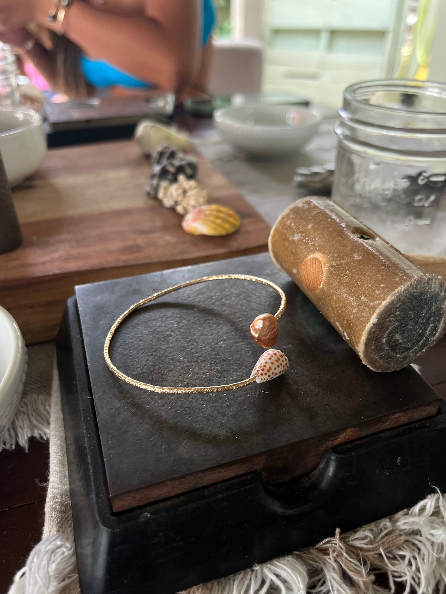 Hawaiian Flea Cone x Champagne Edison Wrap Cuff MTO