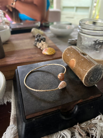 Hawaiian Flea Cone x Champagne Edison Wrap Cuff MTO