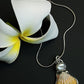 Kaua’i Sunrise Shell X Silver Tahitian Keshi Pearl Pendant