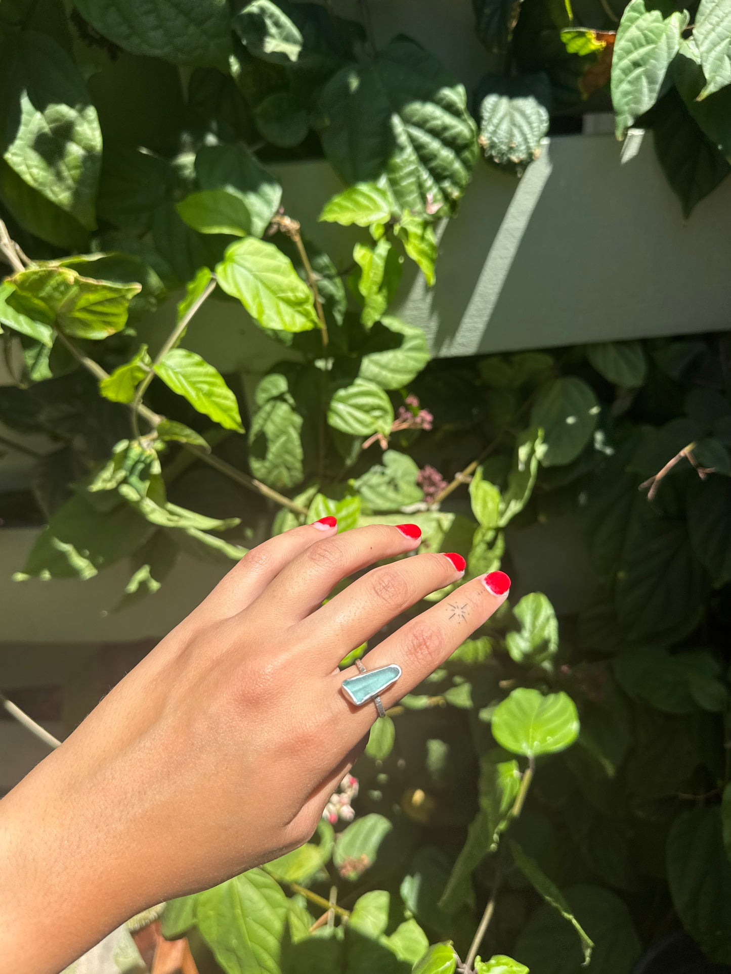 Blue Seaglass Ring