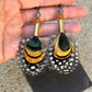 Feather + Recycled Cartridge Earrings