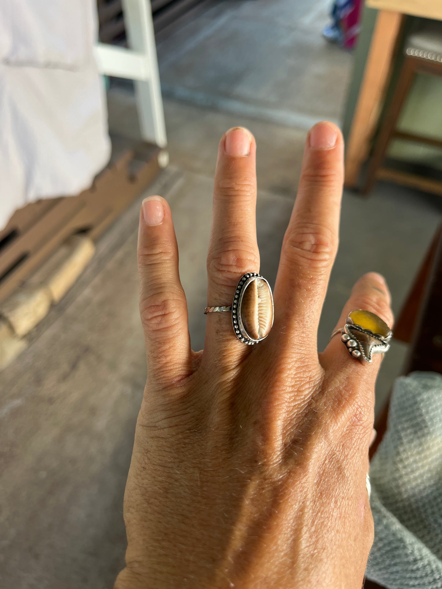 Hawaiian Cowrie Shell Ring MTO