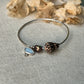 Sterling Opal x Tahitian Keshi Pearl x Chaldean Cone Shell Bangle