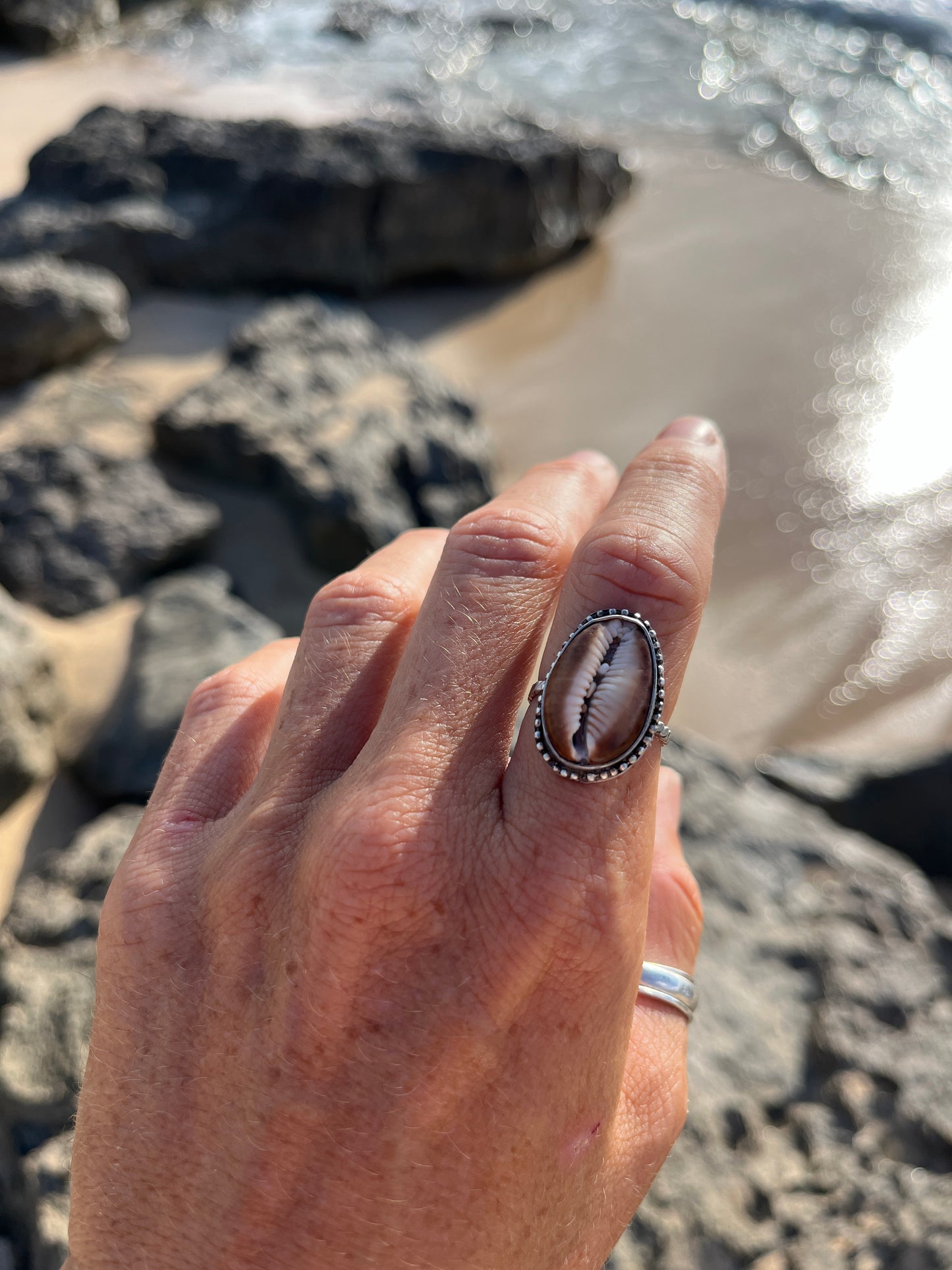 Hawaiian Cowrie Shell Ring MTO