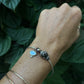 Sterling Opal x Tahitian Keshi Pearl x Chaldean Cone Shell Bangle