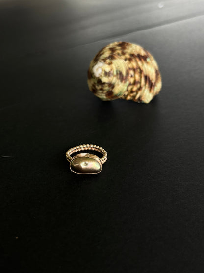 Tahitian Keshi Pearl Pinky / Midi Ring