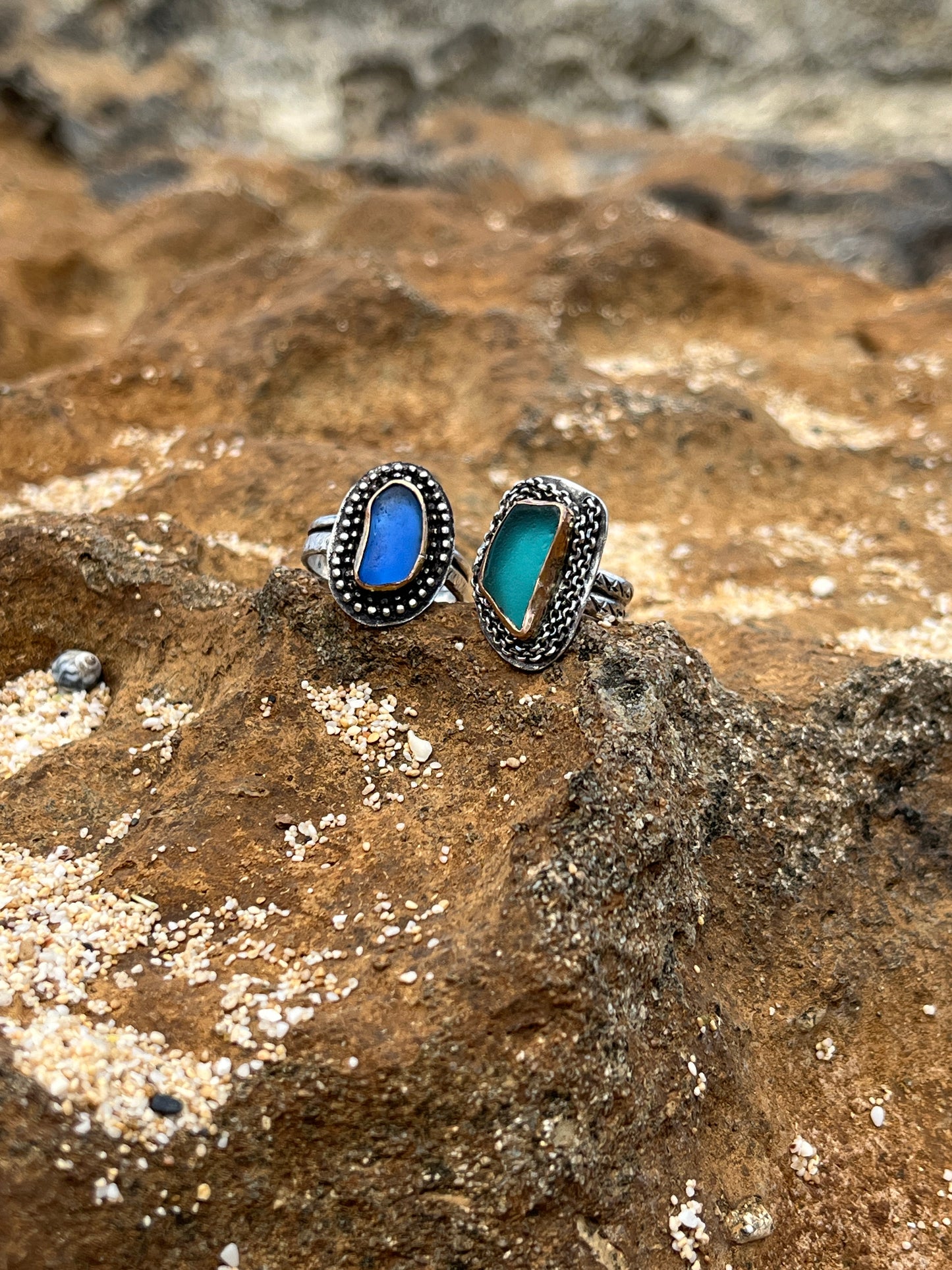 Periwinkle Hawaiian Mermaid Tear Ring 2