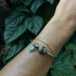 Sterling Opal x Tahitian Keshi Pearl x Chaldean Cone Shell Bangle
