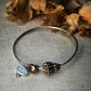 Sterling Opal x Tahitian Keshi Pearl x Chaldean Cone Shell Bangle