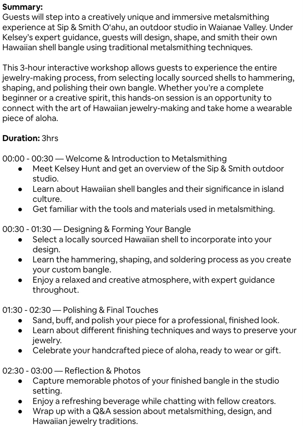Workshop Schedule 1 | Feb - March