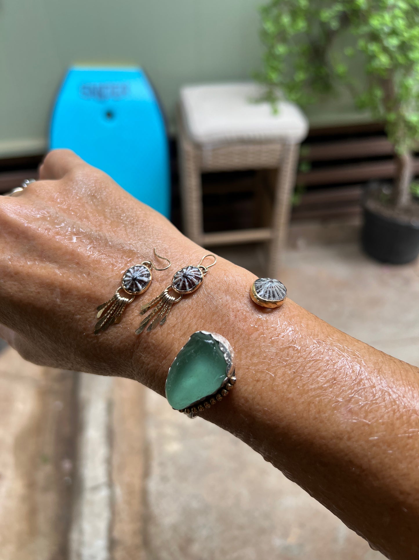 Bar Harbor Sea Glass Cuff