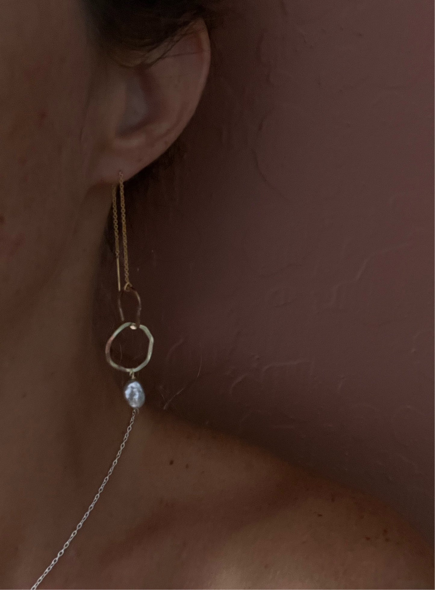 Tahitian keshi pearl threaders MTO