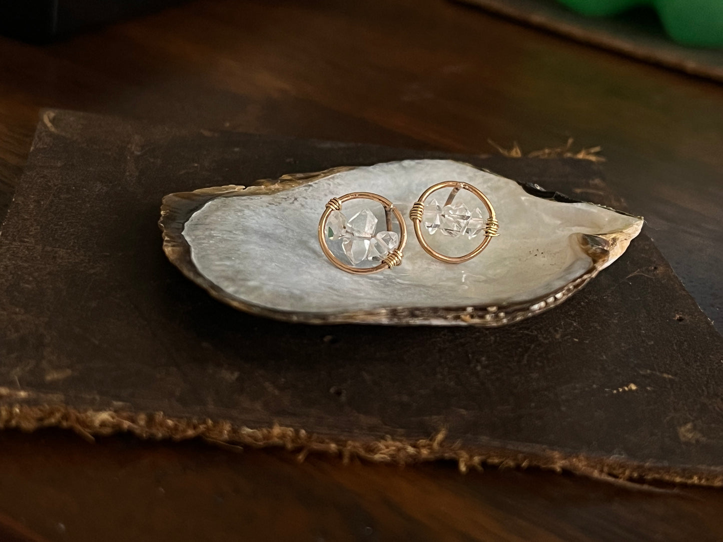 Small Herkimer Hoop Studs RTS