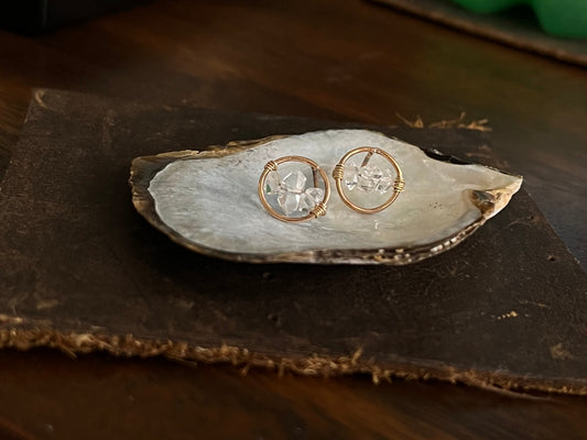 Small Herkimer Hoop Studs MTO