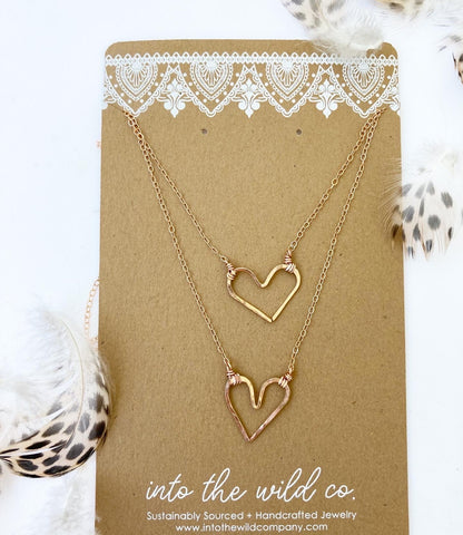 Hammered Heart Necklace