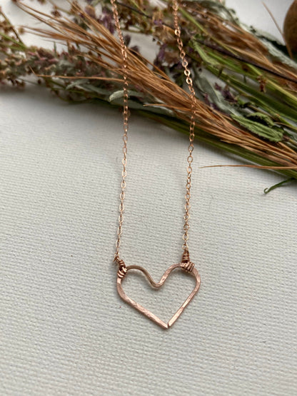 Hammered Heart Necklace