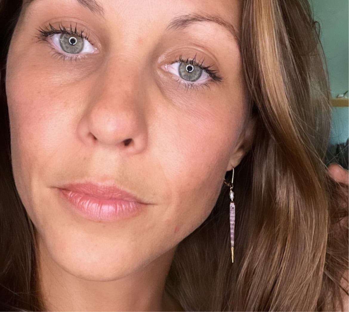 sea urchin x pearl earrings